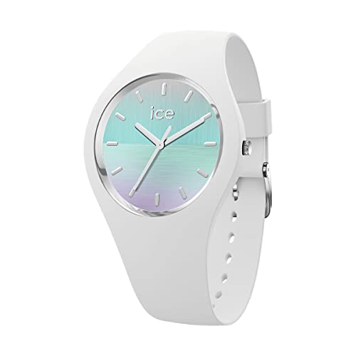 Ice-Watch - ICE horizon Turquoise - Weiße Damenuhr mit Silikonarmband - 021357 (Medium)