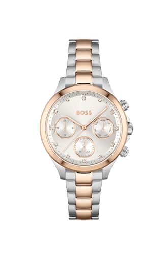 BOSS Multi Zifferblatt Quarz Uhr für Damen mit Zweifarbiges Edelstahlarmband - 1502564