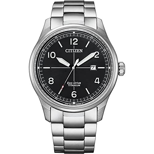 CITIZEN Herren Analog Japanisches Quarzwerk Uhr mit Titan Armband BM7570-80E