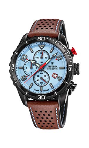 Festina Herren Analog Quarz Uhr mit Leder Armband F20519/1