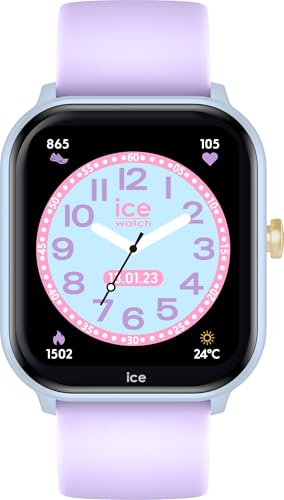 ICE-WATCH - Ice smart junior 2.0 Soft Blue Purple - Blaue Kinder Connected Watch mit lila Silikonarmband - 022800 (1,75 inch)