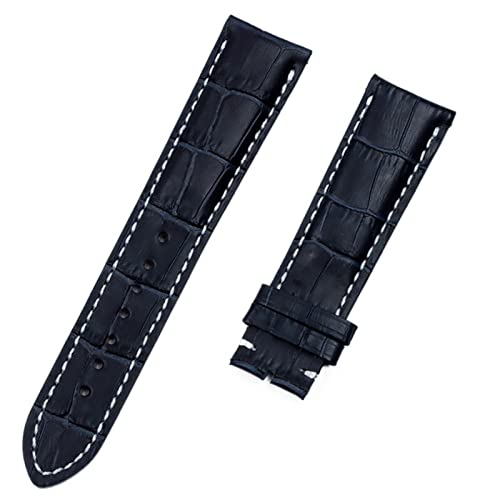 vkeid Echtes echtes Rindsleder-Uhrenarmband für Breitling-Armband für NAVITIMER World Avenger Superocean-Gürtel mit 22-mm-Dornschließe