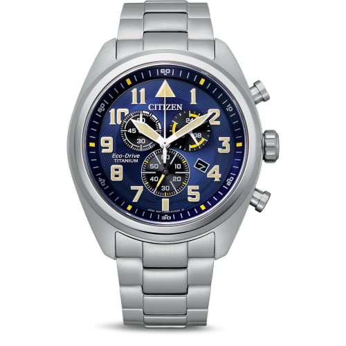 CITIZEN Herren Analog Quarz Uhr mit Titan Armband AT2480-81L