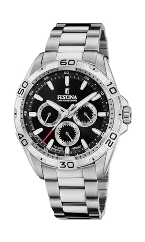 Festina Herren Analog Quarz Uhr mit Edelstahl Armband F20623/4