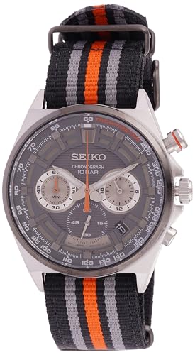 Seiko Herren-Uhr Quarz Edelstahl mit Textilband SSB403P1