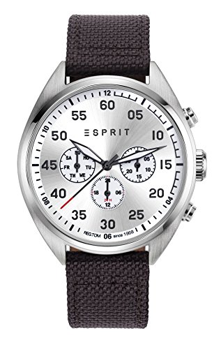 Esprit Herren Analog Quarz Uhr mit Leder Armband ES108791004