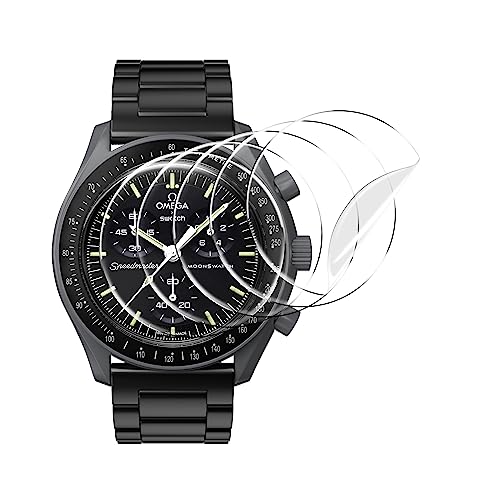 Stanchev Crystal Protector für Moonswatch, weicher TPU-Anti-Kratz-Schutzfolie kompatibel mit Swatch Omega Moonwatch, HD-klarer Bildschirmschutz für Omega x Swatch Moonswatch (5)