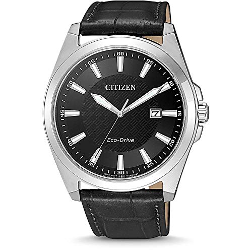 CITIZEN Eco-Drive Saphire Herren Armbanduhr BM7108-14E, Schwarz